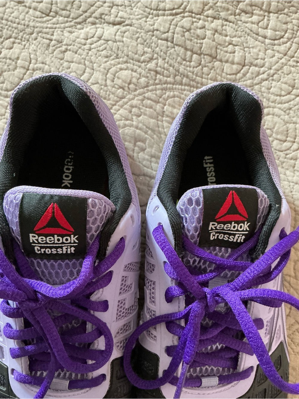 Reebok Women's Training Shoes — White, Black & Purple Accents - Picture 2 of 8